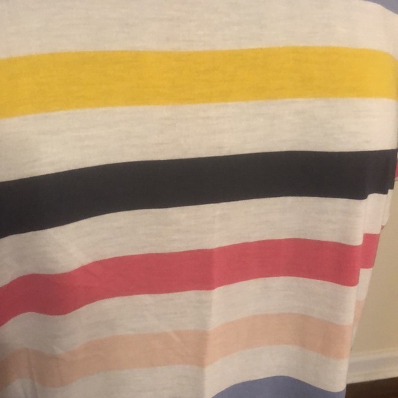 Torrid Multicolored Striped Short Sleeve T-Shirt Size 4 - Picture 6 of 9